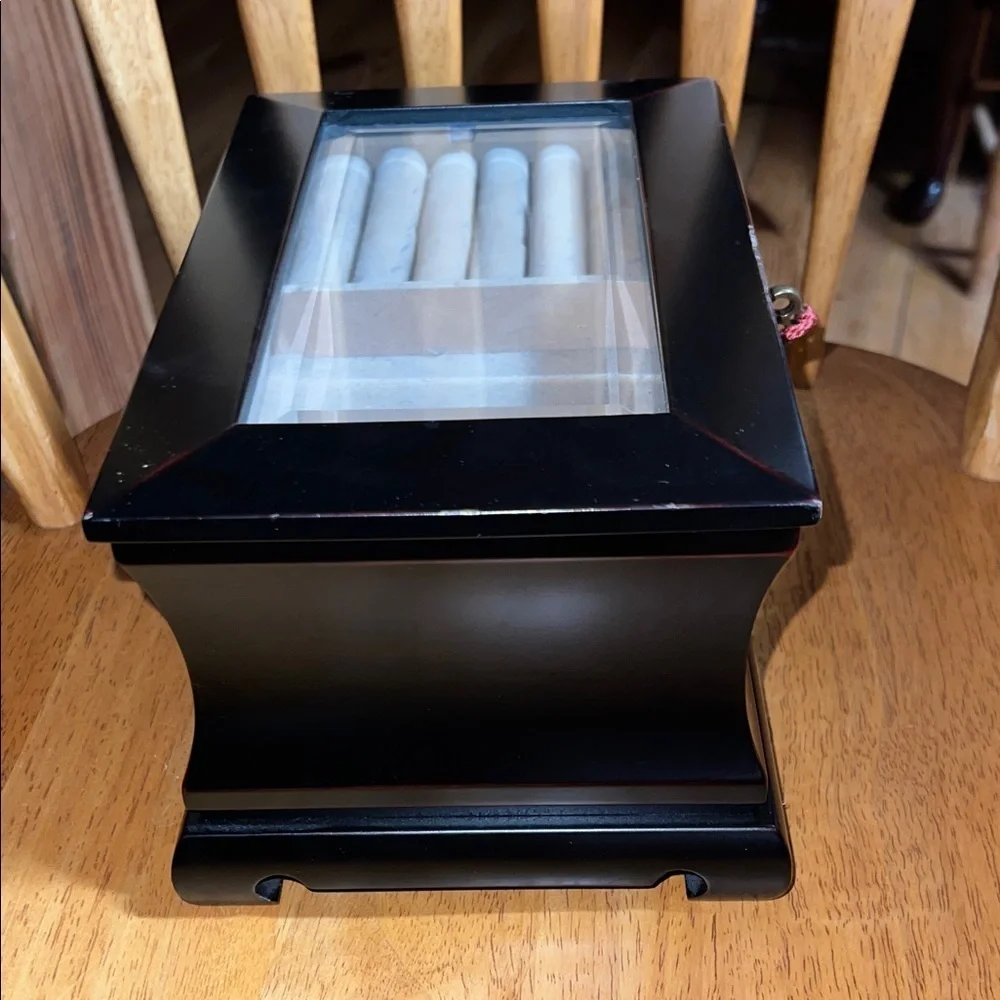 Bombay Jewelry Box 2005 solid dark wood 10